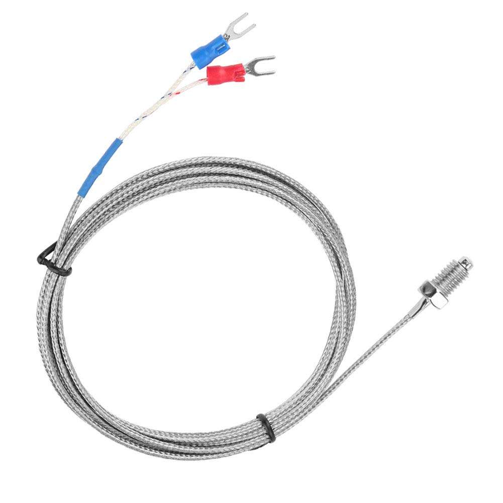 M8 Screw Thread Type K Thermocouple Temperature Sensor Wire 0-400℃ (2 m) 1