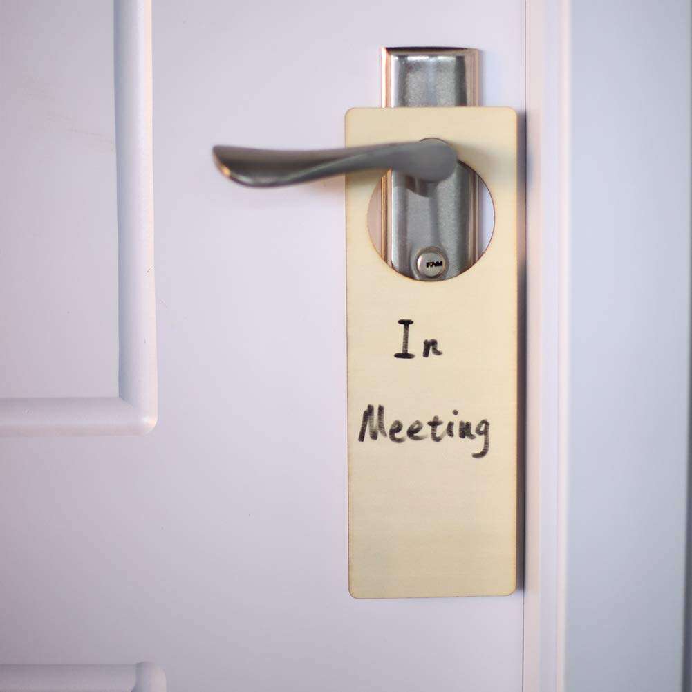 12-Pieces 9.5 x 3.25 x 0.1-Inch Unfinished Wooden Wood Door Knob Hangers Door Knob Signs for Craft, DIY Craft, Home, Office Hotel Decoration, Business Use 4