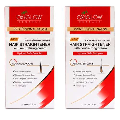Oxyglow Hair Straightener, Pack of 2 (200 ml x 2) 1