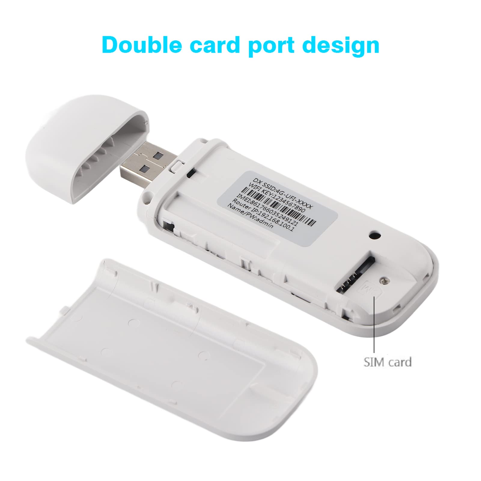 Gugxiom 4G LTE USB Network Adapter, 150Mbps Portable WiFi Hotspot for Travel, Share Up to 8 WiFi Users, Plug and Play, USB Modem Stick with WiFi 3