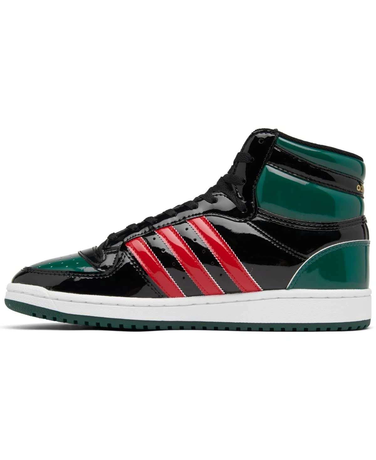 adidas Originals Men's Top Ten Hi Basketball Shoes, Green/Black/Scarlet, 10.5 3