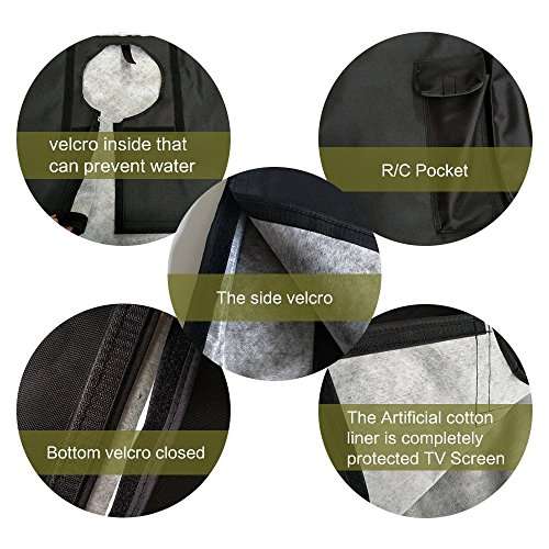 BroilPro Accessories Outdoor 40"-43" TV Set Cover,Scratch Resistant Liner Protect LED Screen Best-Compatible with Standard Mounts and Stands (Black) 5