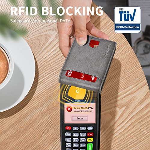RUNBOX Novelty Wallet for Men Slim 11 Credit Card Holder Slots Leather RFID Blocking Small Thin Men's Wallet Bifold Minimalist Front Pocket Large Capacity Gift Box 5
