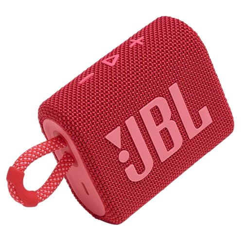 JBL Go 3 - Portable Mini Bluetooth Speaker, big audio and punchy bass, IP67 waterproof and dustproof, 5 hours of playtime, speaker for home, outdoor and travel (Red)