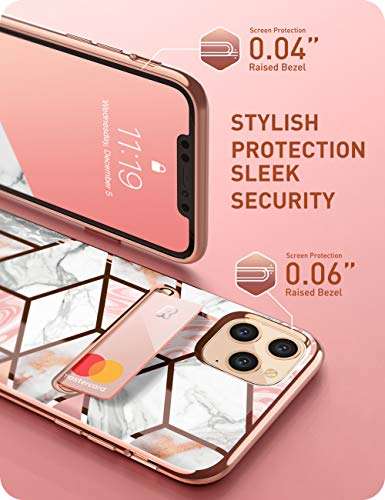 i-Blason Cosmo Wallet Slim Designer Wallet Case for Apple iPhone 11 Pro (2019), 5.8 Inch (Marble) 5