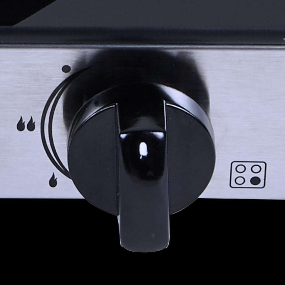 Whirlpool 4 Burner Manul Ignition Gas Stove | Supremo 460 CT | Forged Brass Burners | Toughened Glass Top | Double Drip Tray | 5-Year Warranty | Black 6