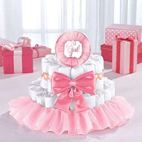 Amscan Baby Shower Deluxe Diaper Cake Dec. Kit - Girl 3