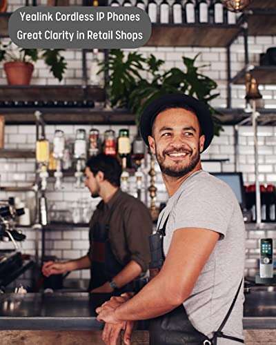 Global Teck Bundle of Yealink W60P IP Cordless Phone Office Bundle, 5 DECT VoiP Handsets, Base Unit, Power Supply, Microfiber Cloth, Requires VoIP Service (Yealink W56P Base and 5 handsets) 4