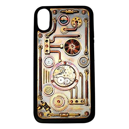 QLT Case Compatible with iPhone 12 Case,Brass Parts Design,Industrial Style of The Last Century,Metal Back Plate The Best Gift (Size : for iPhone 12 pro) 1