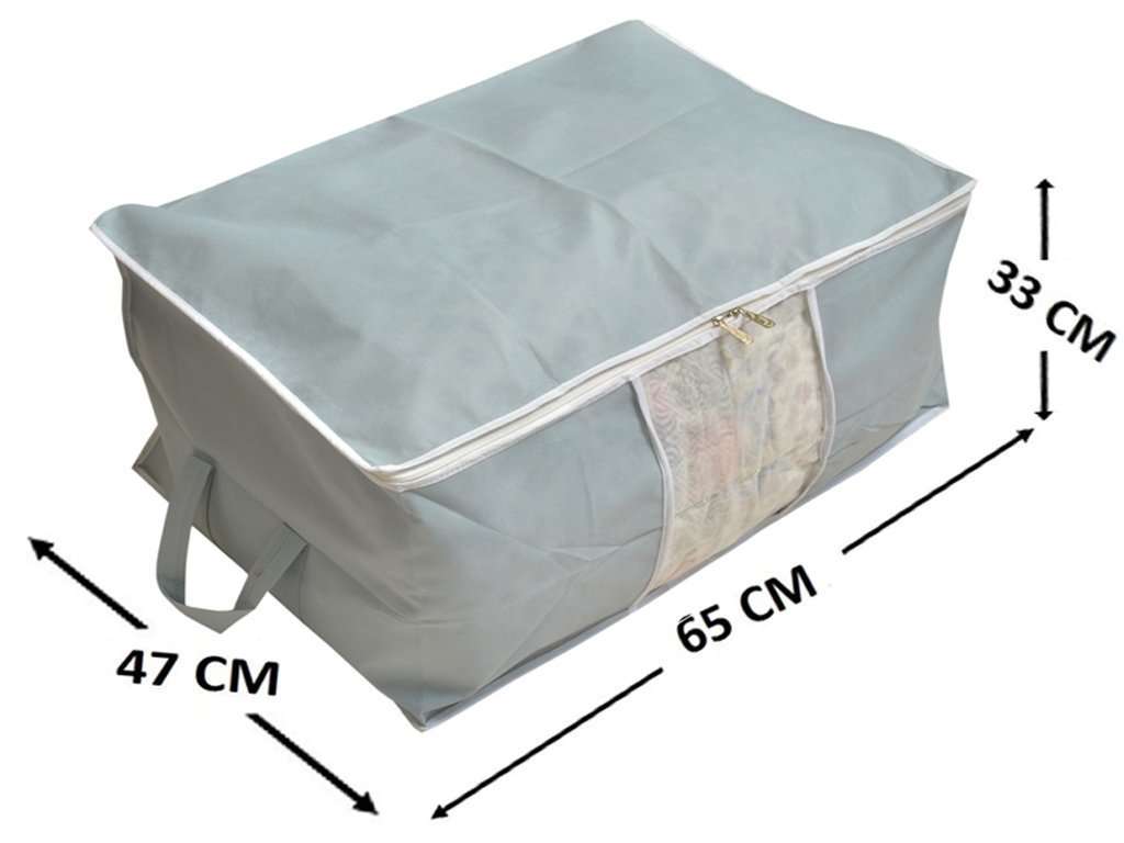 Kuber Industries 4 Piece Non Woven Under Bed Storage Organiser Set 3