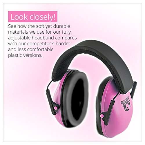 My Happy Tot Noise Cancelling Headphones for Kids, Adjustable Baby Ear Protection Earmuffs with Ergonomic Design, Pink 5