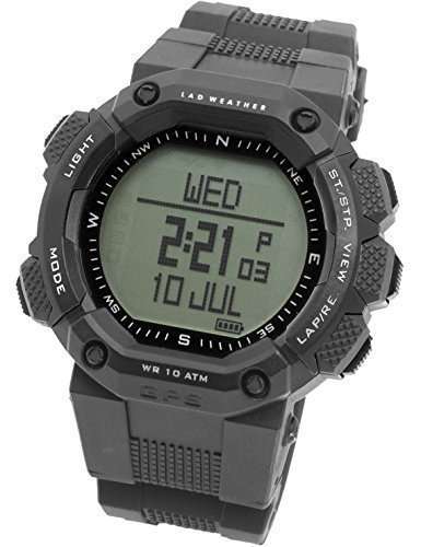 LAD WEATHER GPS-Navigation Altimeter-Digital-Compass Heart-Rate-Monitor Triathlon-Climbing-Jogging-Outdoor-Watch (Black+) 1