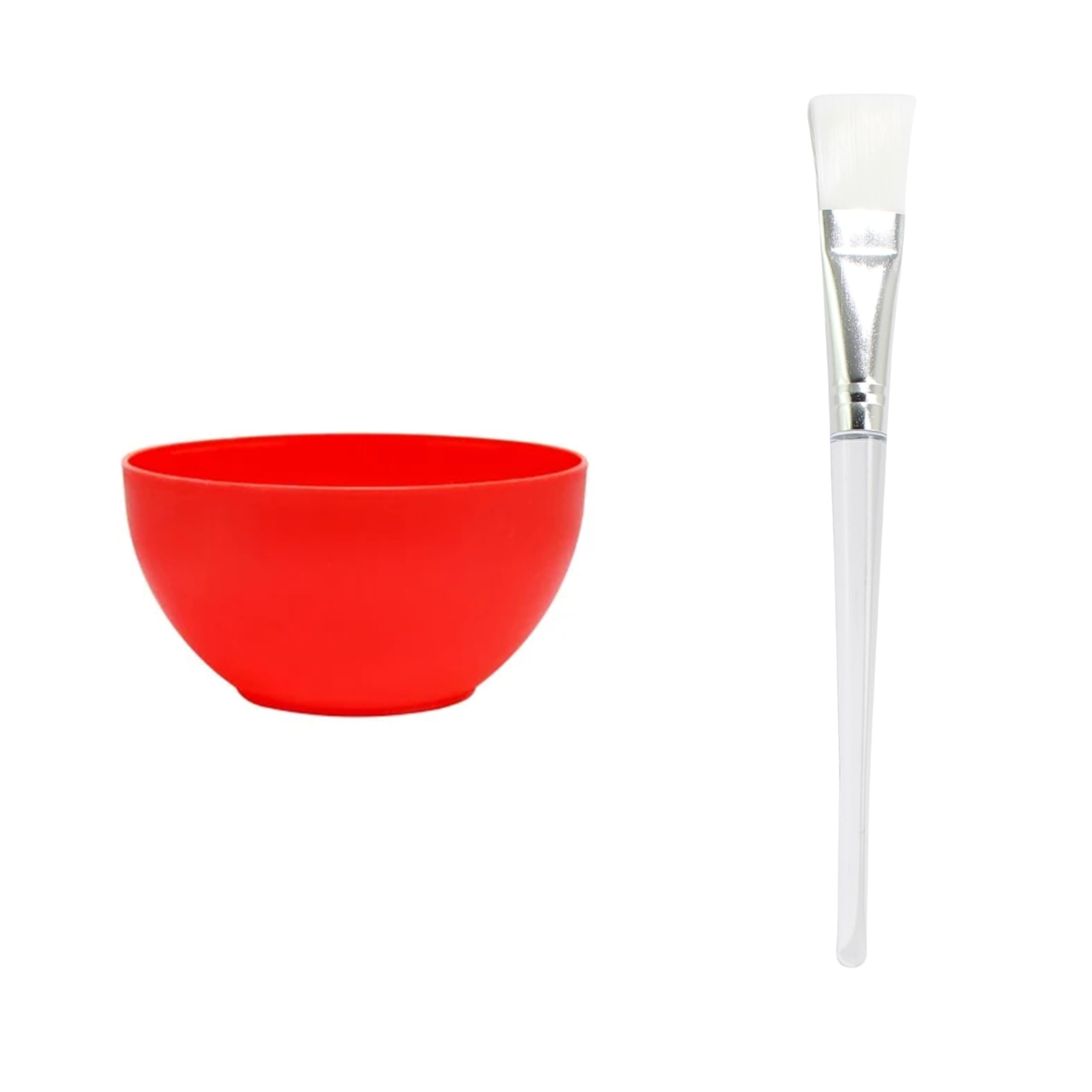 [Ear Lobe & Accessories] Combo Pack (1 Pc Face Pack Mixing Bowl (200 ml) | 1 Pc Transparent Handle Face Pack Brush | 50 Pcs Hand Gloves) (Color May Vary) 4