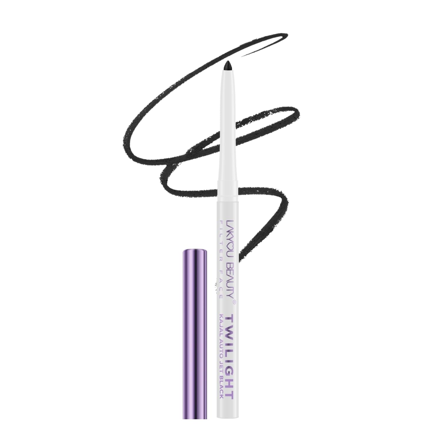 Lakyou Beauty Filter Face Twilight Auto Kajal Jet Black, 24HRS, Waterproof, No Smudge (Black, 2 g) 1