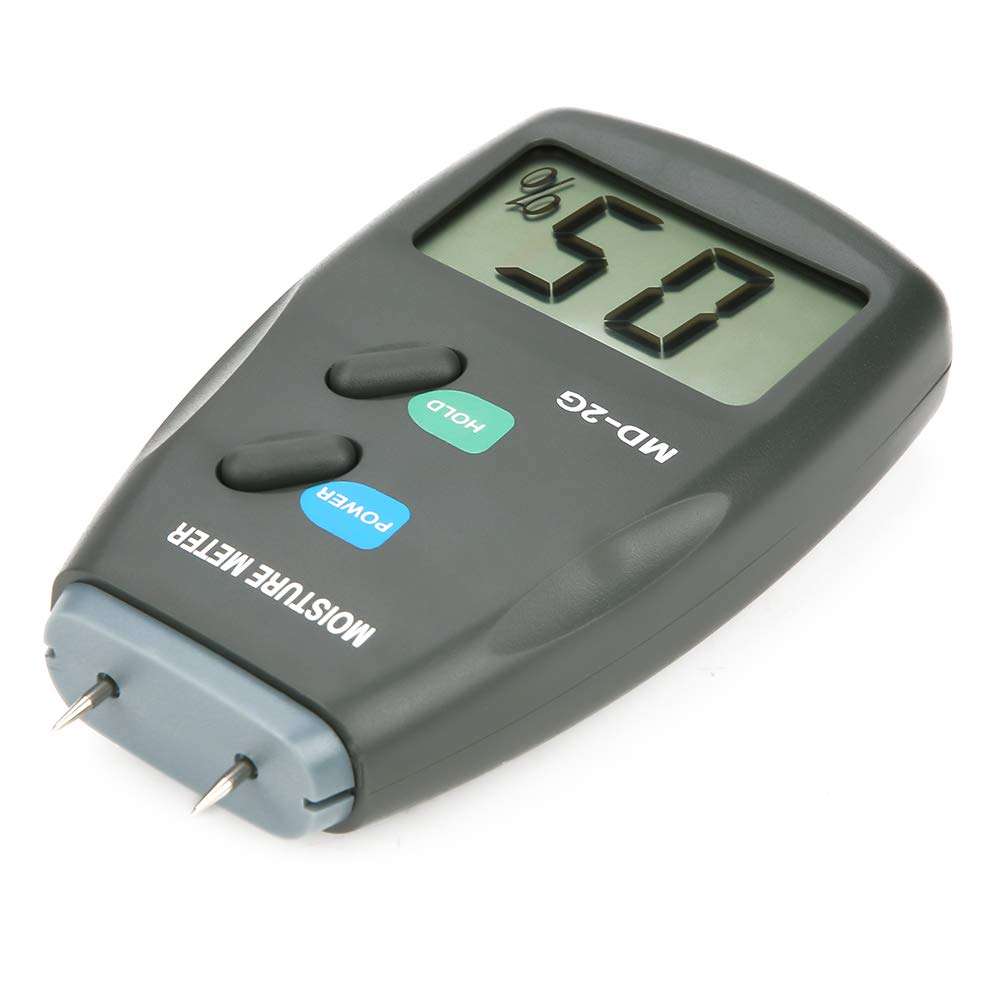 Hygrometer Timber Digital Humidity 2 Pin Wood Moisture Meter Dampness LCD Display Tester for Acuurately Measuring the Percentage of Water in Firewood for Trees 5