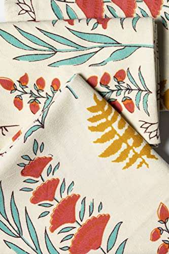 CONTRAST LIVING DikshA Hand Block Printed Kitchen Towel/Dish Towel/Hand Towel Multi Color Set of 3 Pcs 2