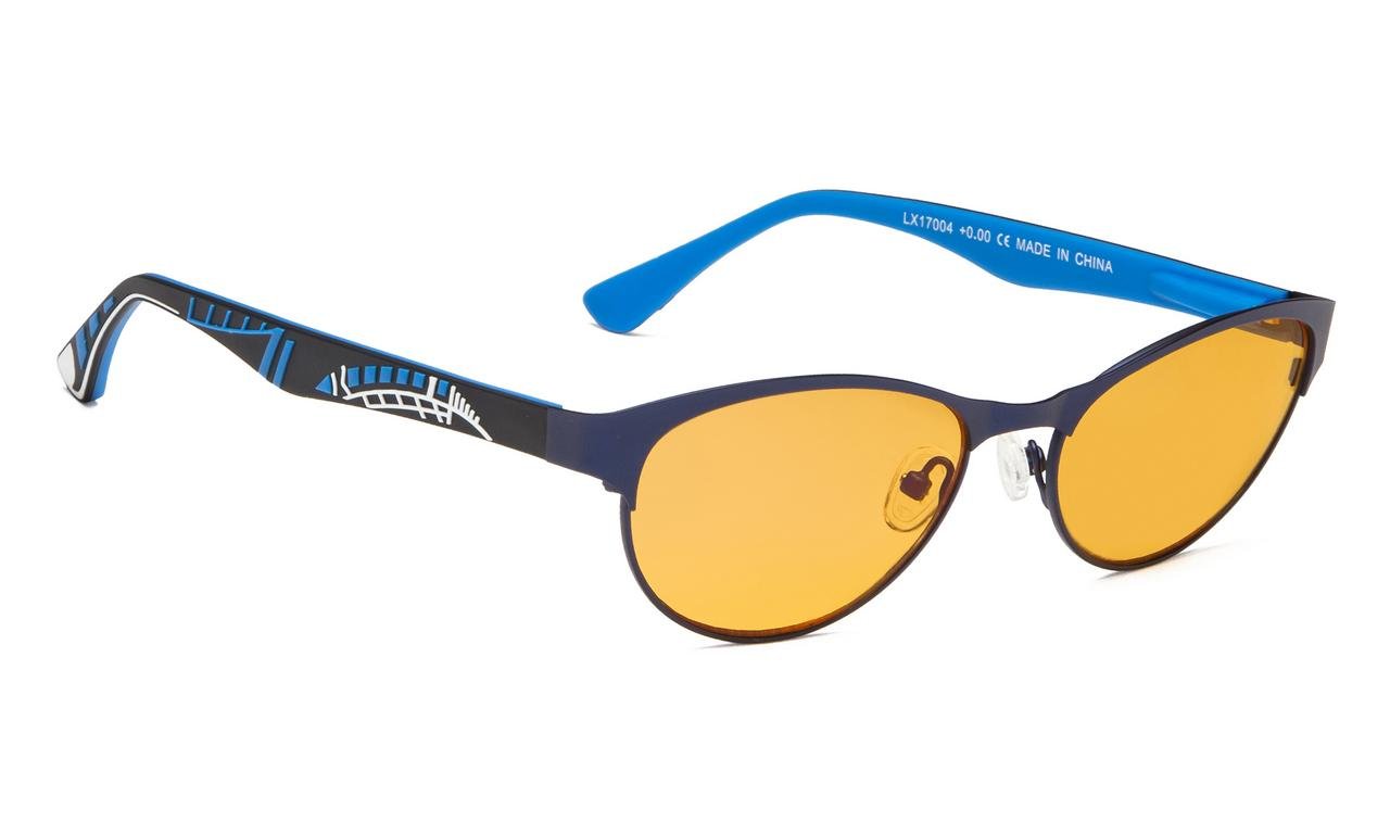Blue Light Blocking Computer Reading Glasses-Cateye Style for Women (Blue, 1.75)