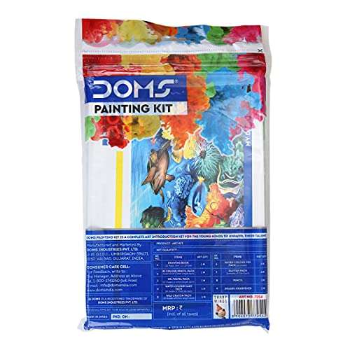 DOMS Painting Kit Pack of 8 Items for Kids Artists Office Works (Multicolour) 4
