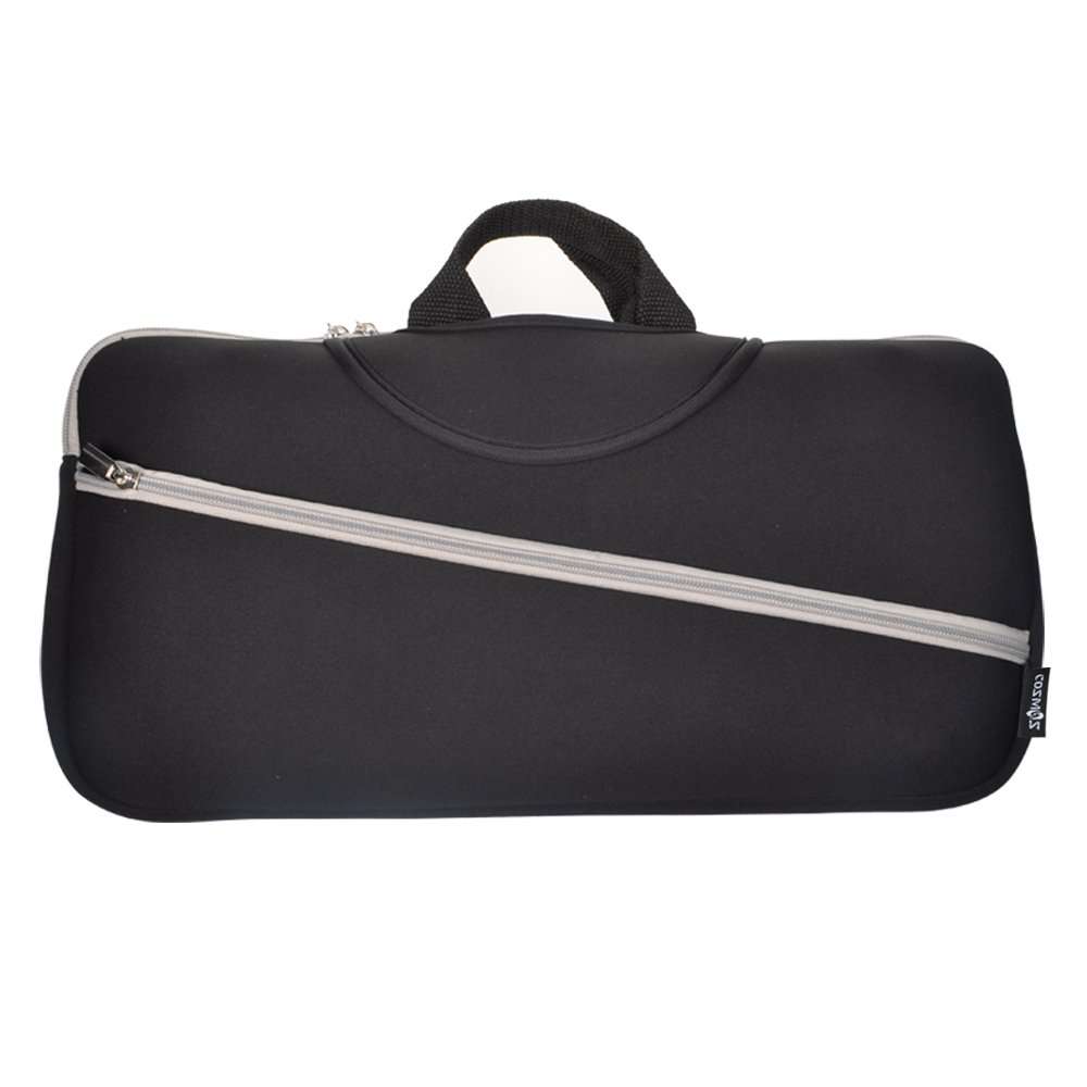 Cosmos Black Color Soft Neoprene Sleeve Carrying Travel Case Compatible with Canon PIXMA TR150 and PIXMA iP110 Portable Printer Mobile Photo Pinter and Power Adapter & Cable 1