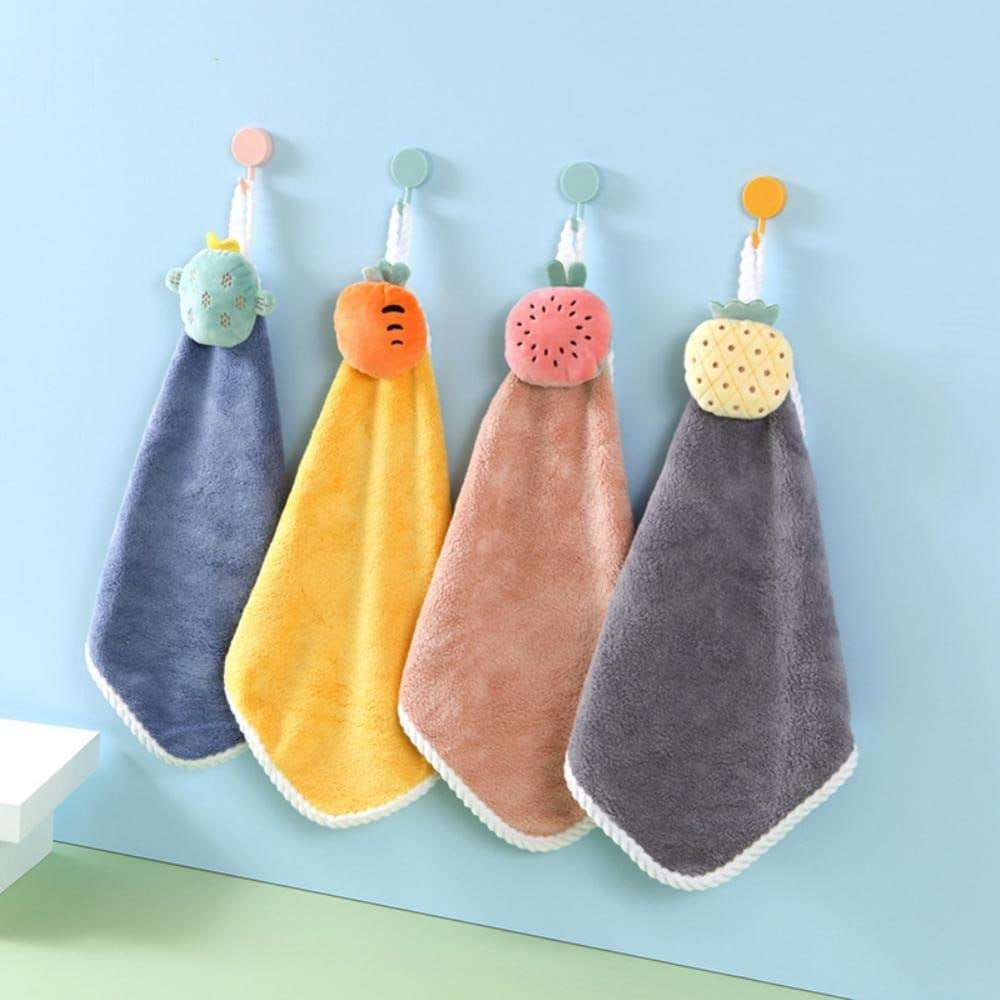 VATTU 2 Velvet Bow Hanging Hand Towels Strong Suction Dropping The Kitchen Bathroom Hand Towels 1