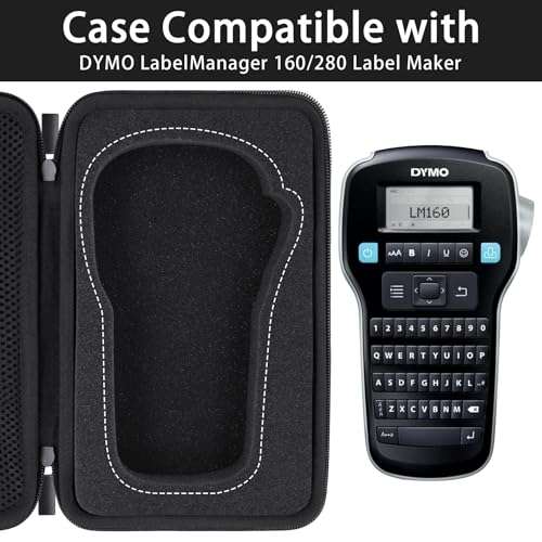 co2CREA Hard Case Replacement for DYMO LabelManager 160 / DYMO LabelManager 280 Rechargeable Portable Label Maker 2