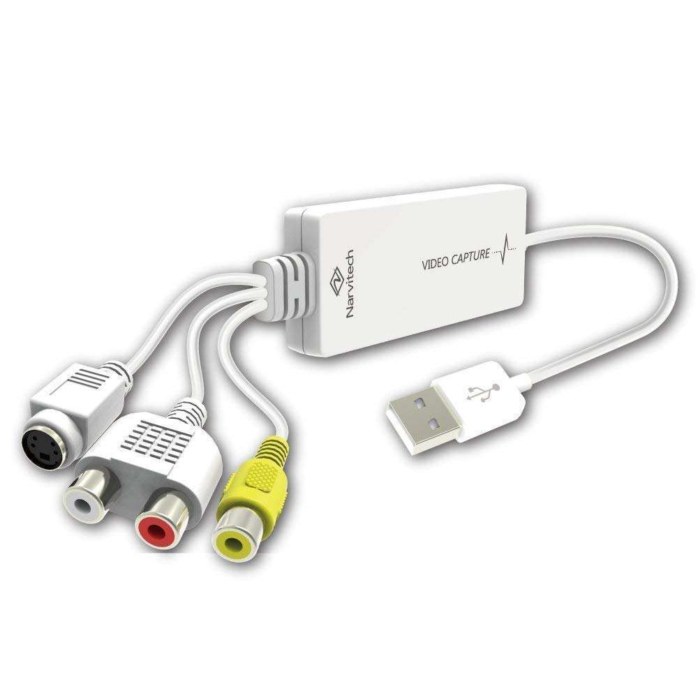 Narvitech N100C, External Capture Card. 3-in-1 USB 2.0 Composite/S-Video Analog Video Capture. Support VHS, DVD, Camcorder, TV, and older gaming consoles capture up to 720p. PowerDirector 15 included. 1