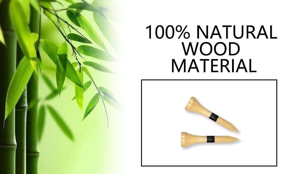 LIKOSO Wooden Golf Tees 1 1/2 inch Pack of 100 38mm Natural Color 3