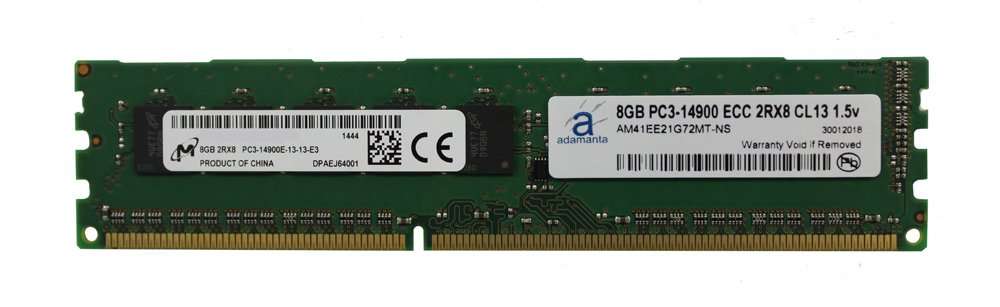 Adamanta 8GB (1x8GB) Server Memory Upgrade for Dell Poweredge Micron Original DDR3 1866MHz PC3-14900 ECC Unbuffered DIMM 2Rx8 CL13 1.5v DRAM RAM