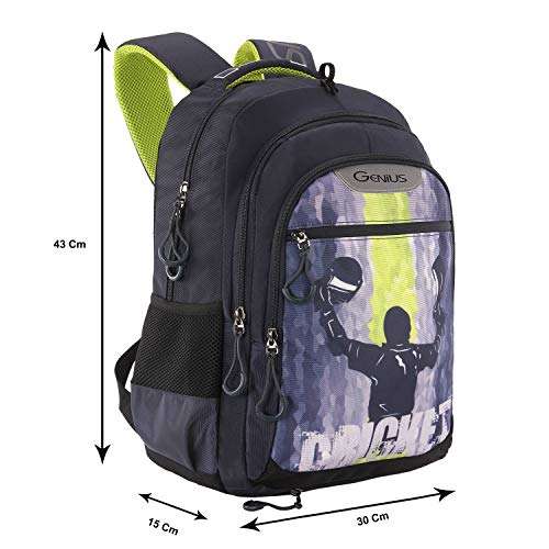 Genius 15 cms Black School Backpack (BLASTER17SBBLK) 4