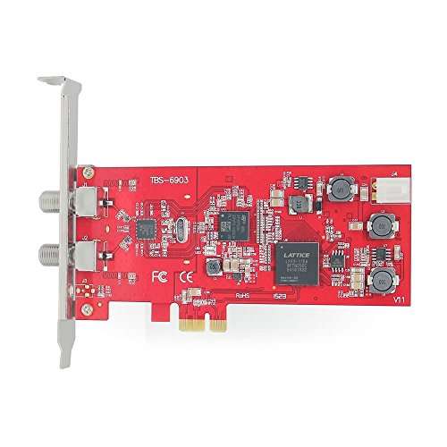 TBS 6903 DVB-S2 Professional Dual Tuner PCI Express Digital Satellite TV Card with Unique DVB-S2 Demodulator Chipset for Receive Special Broadcasted with ACM, VCM, 16APSK,32APSK 1