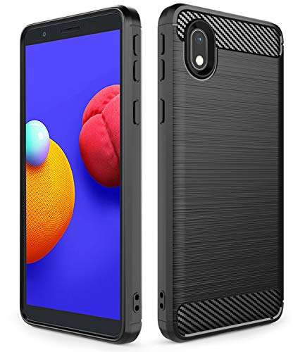 Dzxouui for Samsung A01 Core Case (Not Fit Galaxy A01) Samsung M01 Core Case,Protective Phone Cover Shockproof Soft TPU Cases for Samsung Galaxy A01 Core/M01 Core(DL-Black) 1
