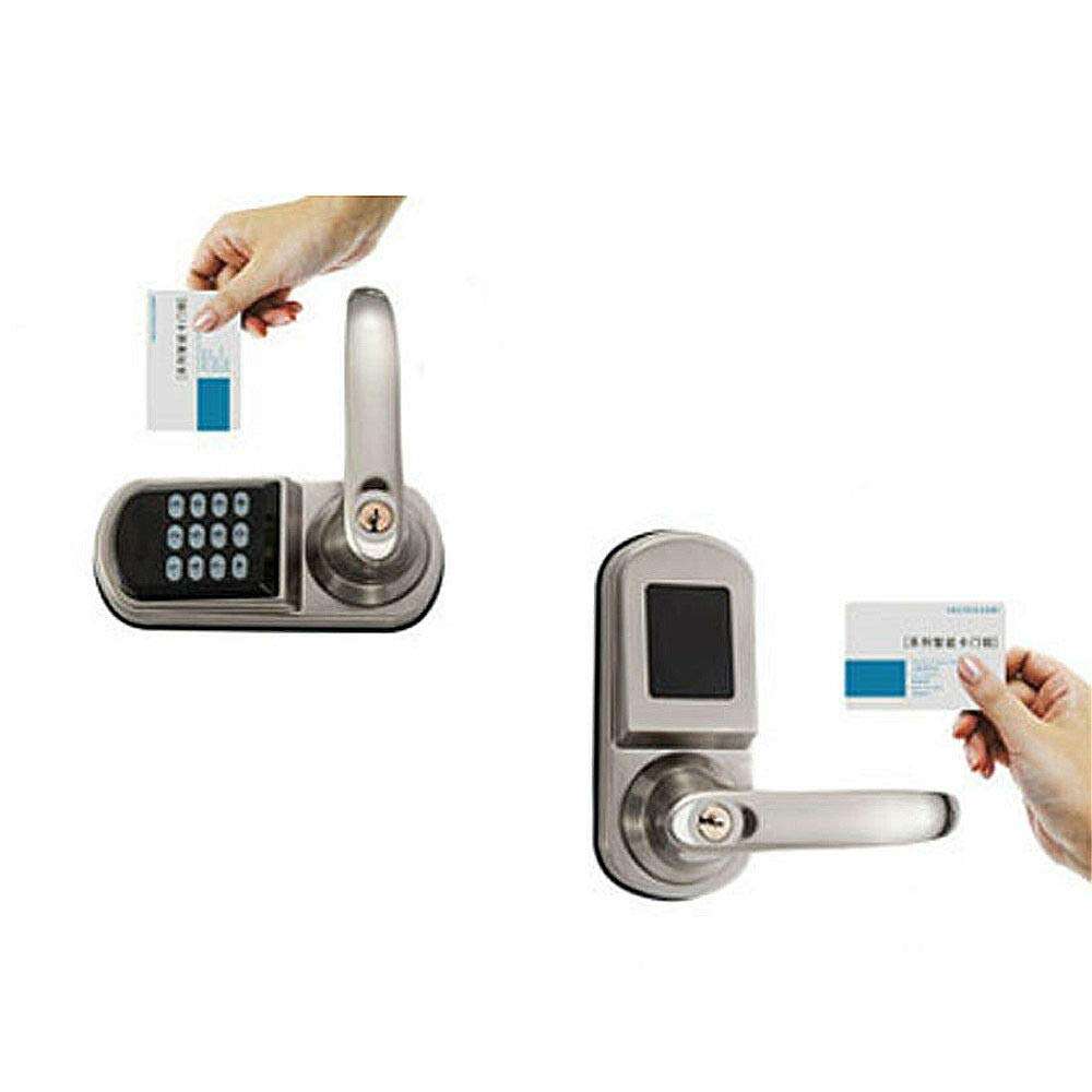 Digital Keypad Door Lock Stainless Steel Electronic Keyless Entry Door Lock Digital Combination Higher Security Door Knob (Pass Code or Card) (Right Hand) 4