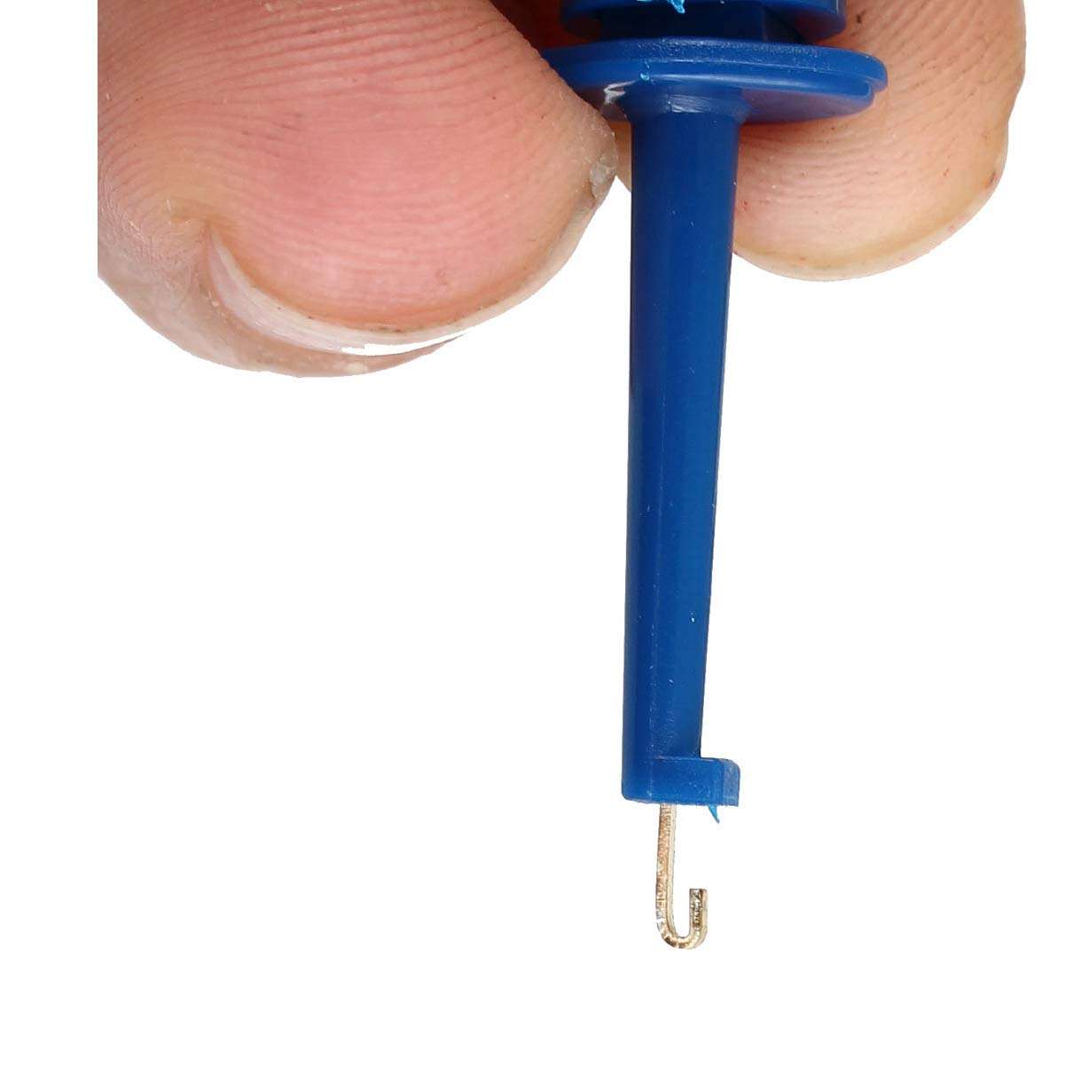 Aexit Electrical Meter Testers Multimeter Lead Wire Testing Hooks Clip Multi Testers Blue 10pcs 2