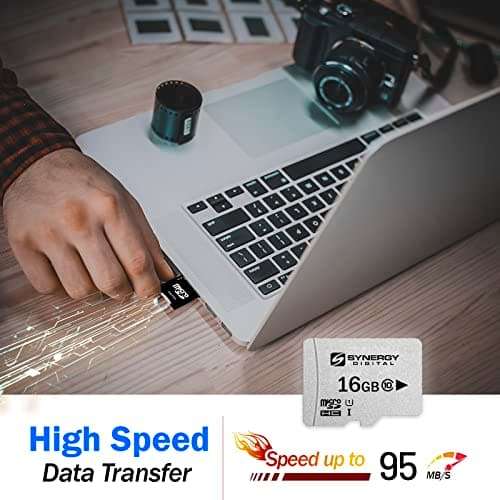 Synergy Digital 16GB Micro SDHC Secure Digital UHS-I Memory Cards, Compatible with Motorola Droid Razr M 4G LTE Cell Phone - Class 10, U1, 95MB/s, 300 Series - Pack of 5 5