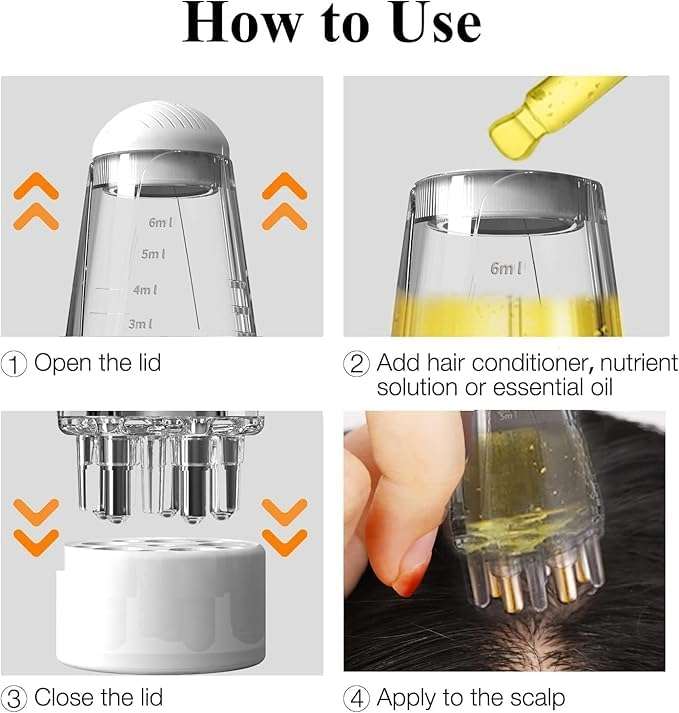 VALKYRIE Hair Oil Applicator, Oil Applicator For Scalp, Adivasi Hair Oil, Scalp Applicator Comb Hair Essential Oil Massage Comb, Hair Oil Applicator Bottle, Hair Oil Dispenser, Hair Massanger[Adivasi] 6