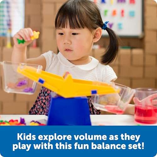Learning Resources Primary Bucket Balance Teaching Scale - 1 Piece, Ages 3+, Math for Preschoolers, Classroom Balance Scale, Balance Scale for Kids, Science for Kids,Back to School Supplies 2