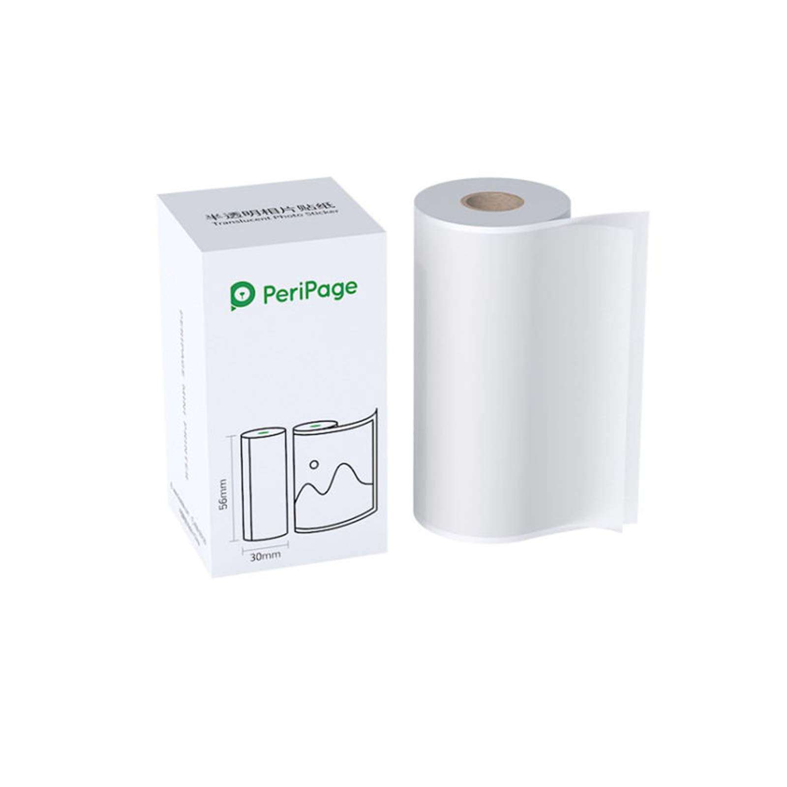 Semi-Transparent Thermal Paper,PeriPage Translucent Photo Sticker BPA-Free Adhesive Thermal Sticker Paper Roll Sticky Paper Waterproof for PeriPage A6/A8/A9 Series Mini BT Thermal Mobile Printer 2