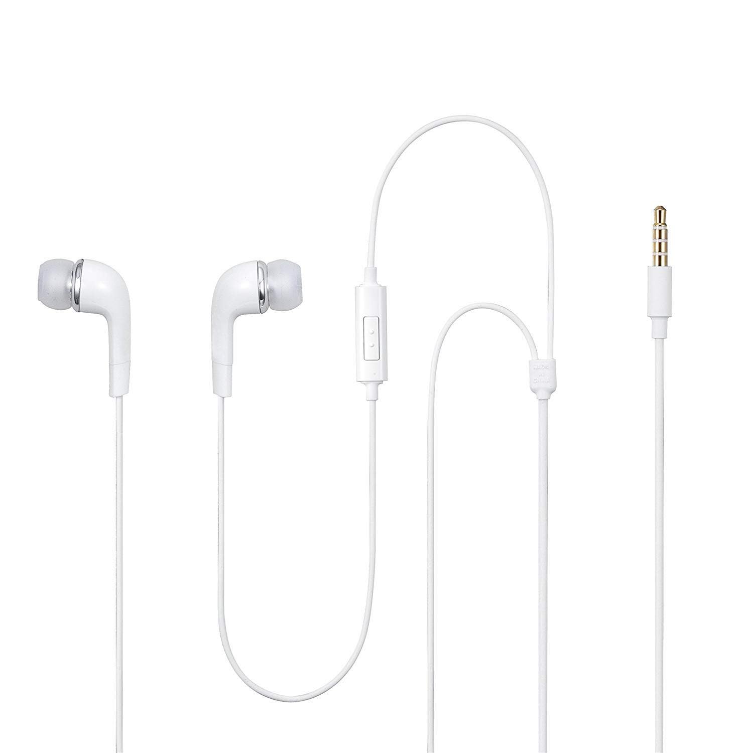 Earphone For Samsung Galaxy on, Samsung Galaxy On5, Samsung Galaxy On5, Samsung Galaxy On7, Samsung Galaxy Player 70 Plus Universal Wired Earphones Headphone Handsfree Headset Music with 3.5mm Jack Hi-Fi Gaming Sound Music HD Stereo Audio Sound with Noise Cancelling Dynamic Ergonomic Original Best High Sound Quality Earphone - (White, ST.D2, YR) 3
