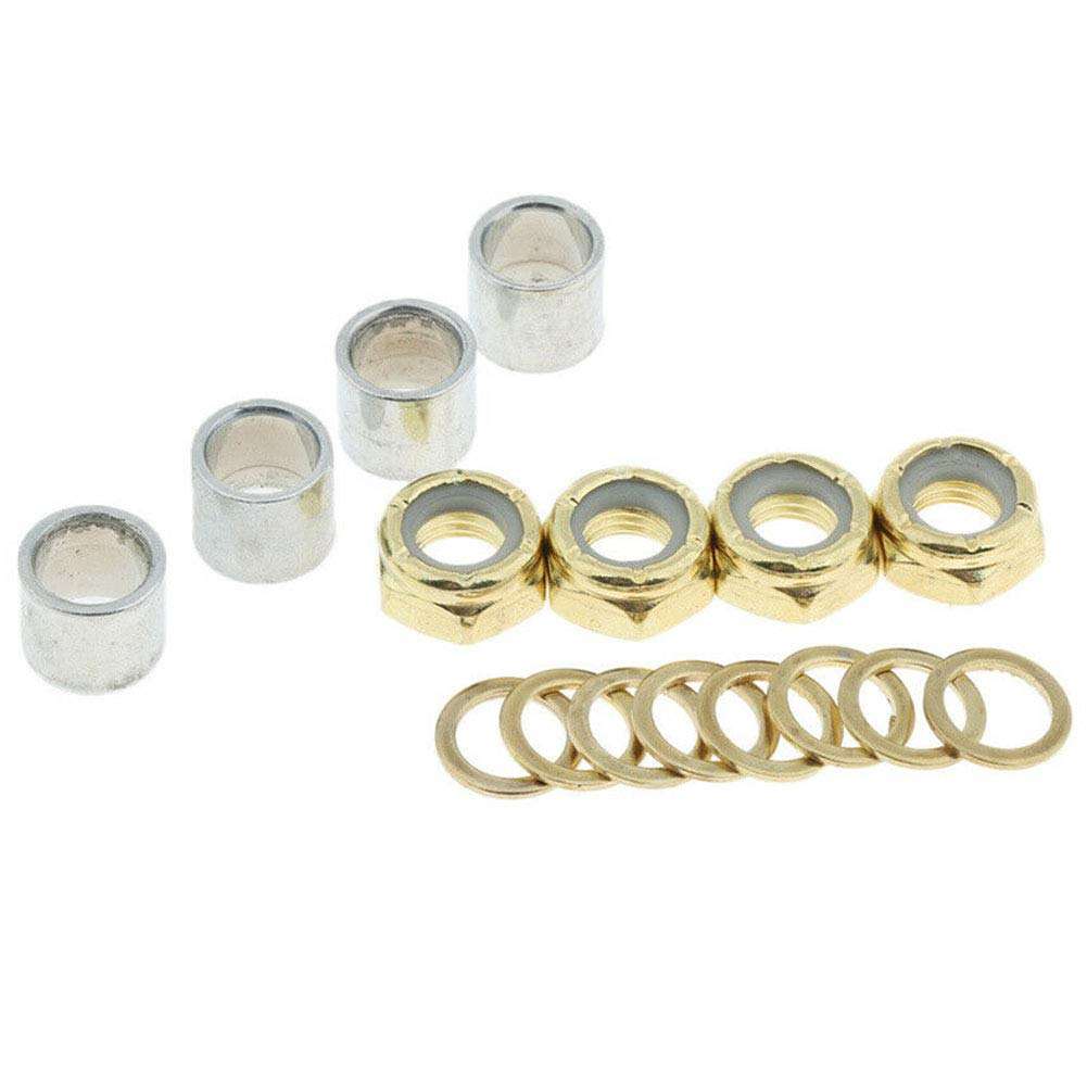 CfoPiryx Skateboard Truck Speed Kit Durable Round Metal Spacers Washers Repair Nuts Kit Washers Nuts Spacers for Bearing Performance Men Women Outdoor Skateboarding Trucks 3