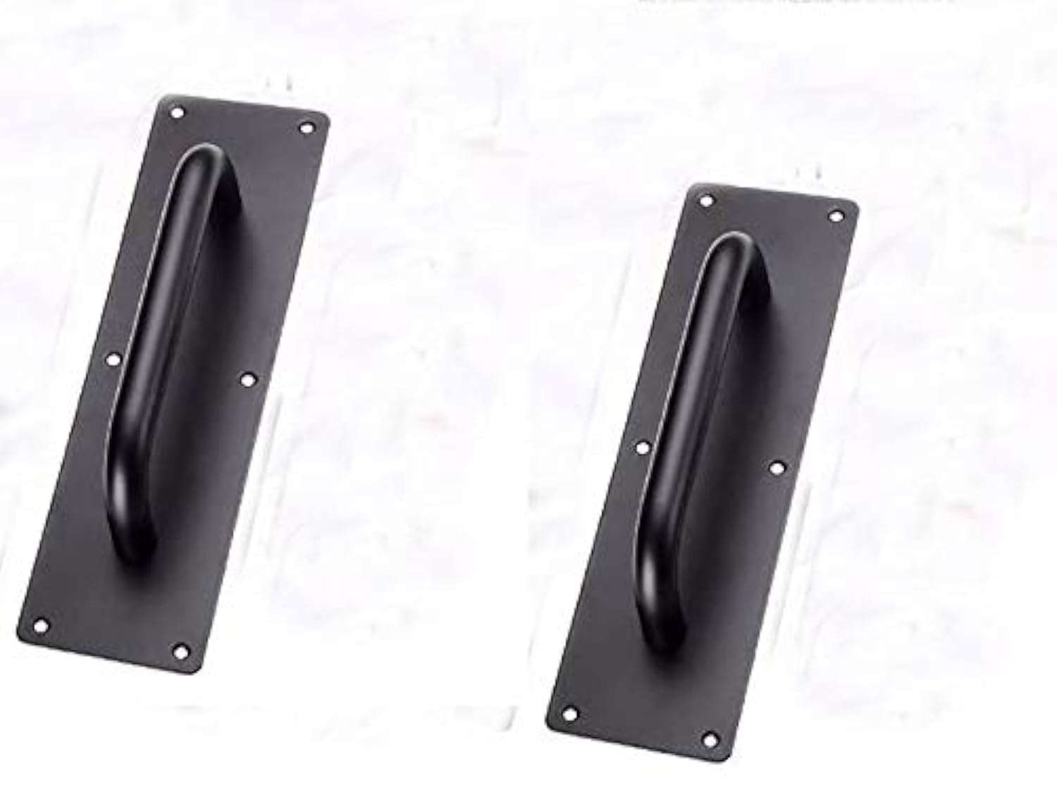 SUYA 12 Inches Push Pull Door Handles Premium Commercial Sliding Barn Door Handle Pull and Push Plate for Front/Back Door/Mark/Restaurant/High Traffic Areas,Matte Black (2pcs) 1
