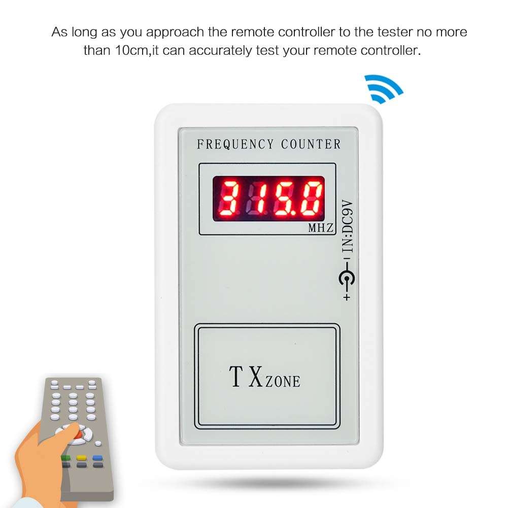 Remote Control Frequency Tester, Handheld Digital Frequency Meter Counter Remote Control Tester Tools Remote Frequency Tester for Electric Lock Garage Door Access Control 3