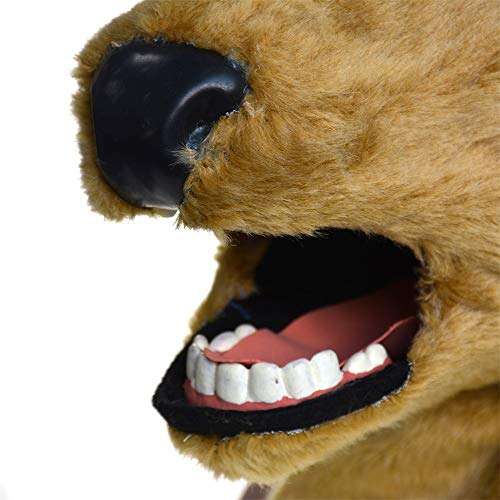 XIANGBAO-Toys Popular Series Realistic Handmade Customized Masquerade Moving Mouth Mask Vivid Deer Simulation Animal Mask Toys&Gams (Color : Brown) 5