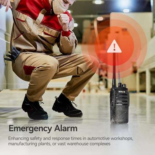 Retevis RT21 Walkie Talkies for Adults, 2 Way Radios Walkie Talkies Long Range, Portable FRS Two Way Radios with Earpiece, Handfree, for Government Education Churches Dealers(10 Pack) 6