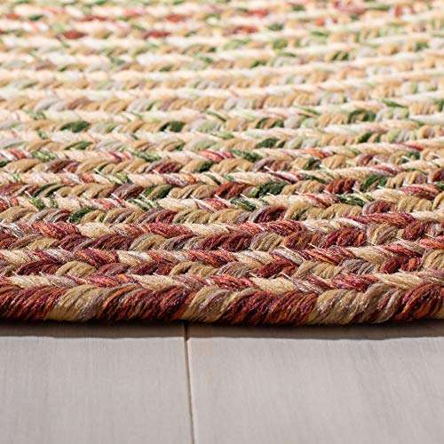 SAFAVIEH Washable Rug Braided Collection - 2'3" x 6' Runner, Rust & Multi, Weather Resistant & Easy Cleaning, Ideal for Entryway, Patio, Kitchen, Mudroom (BRD303A) 3