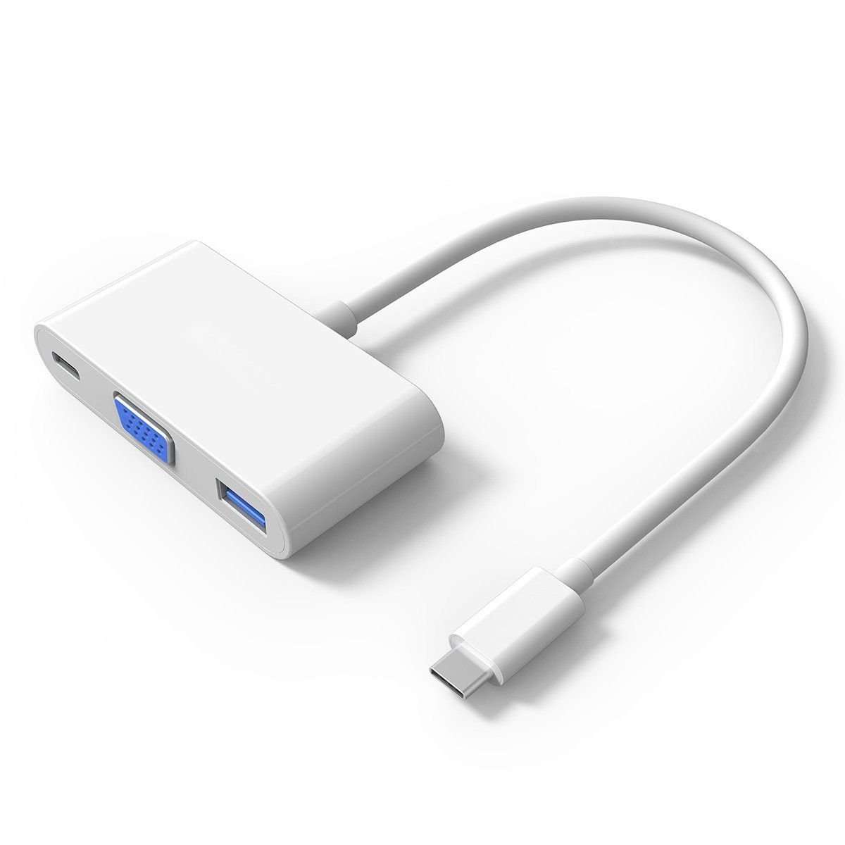 MICROWARE USB-C USB 3.1 Type C to VGA Monitor & USB OTG & Charger Adapter 4