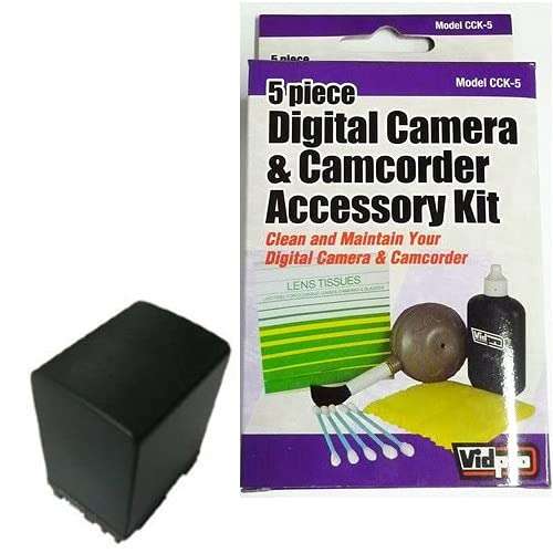 Synergy Digital Accessory Kit, Compatible with Canon XA55 UHD 4K30 Camcorder includes: ZELCKSG Care & Cleaning, SDBP827 Battery