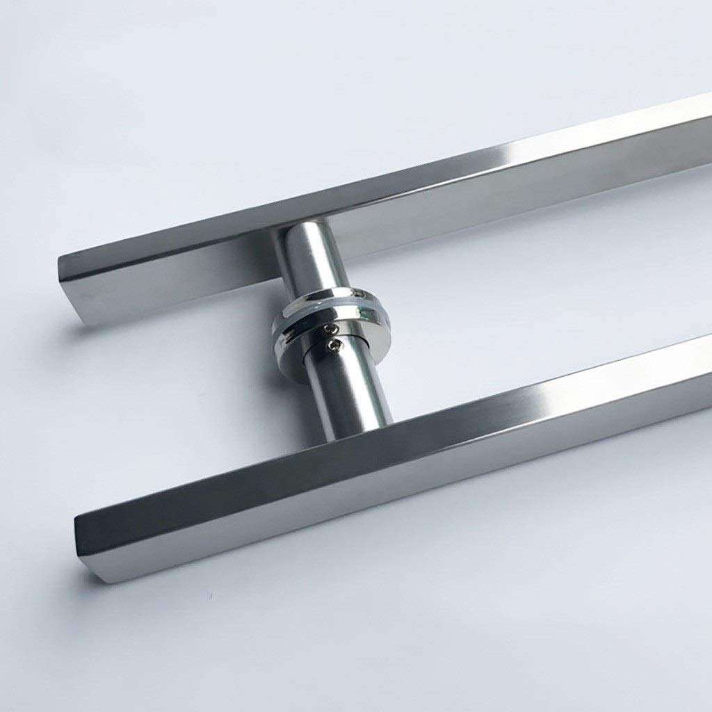 JF-Handrails Heavy Stainless Steel Door Handles, Square Tube Sliding Door Handle, Suitable for Glass Door/Wooden Door/barn Door, 12080cm 4