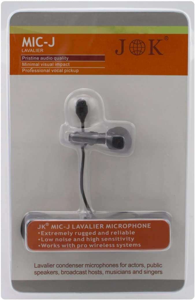 J K MIC-J 044 Lavalier Lapel Clip On Omni-Directional Condenser Microphone Compatible with Desktop Computer/Portable Voice Amplifier (Mono 1/8'' TS Plug) 5