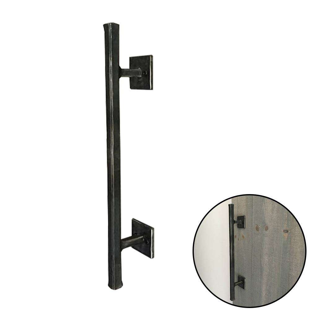 RTY-BY Barn Door Handle, Sliding Door Handles Pull Push Button Set - Door Knob Hardware for Barn Doors, Closet Doors, Garden Sheds, Interior Exterior, Black (Size : 32cm) 3
