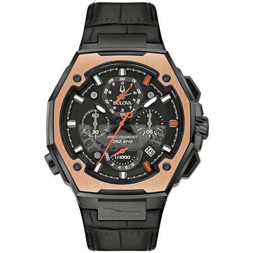 Bulova Marc Anthony Mens Series X Limited Edition Chronograph High Performance Quartz Diamond Black Ion-Plated Watch, Black Dial Style: 98B402